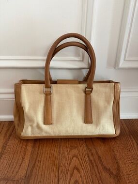 Vintage Coach 9428 Bonnie’s legacy fabric with leather trim